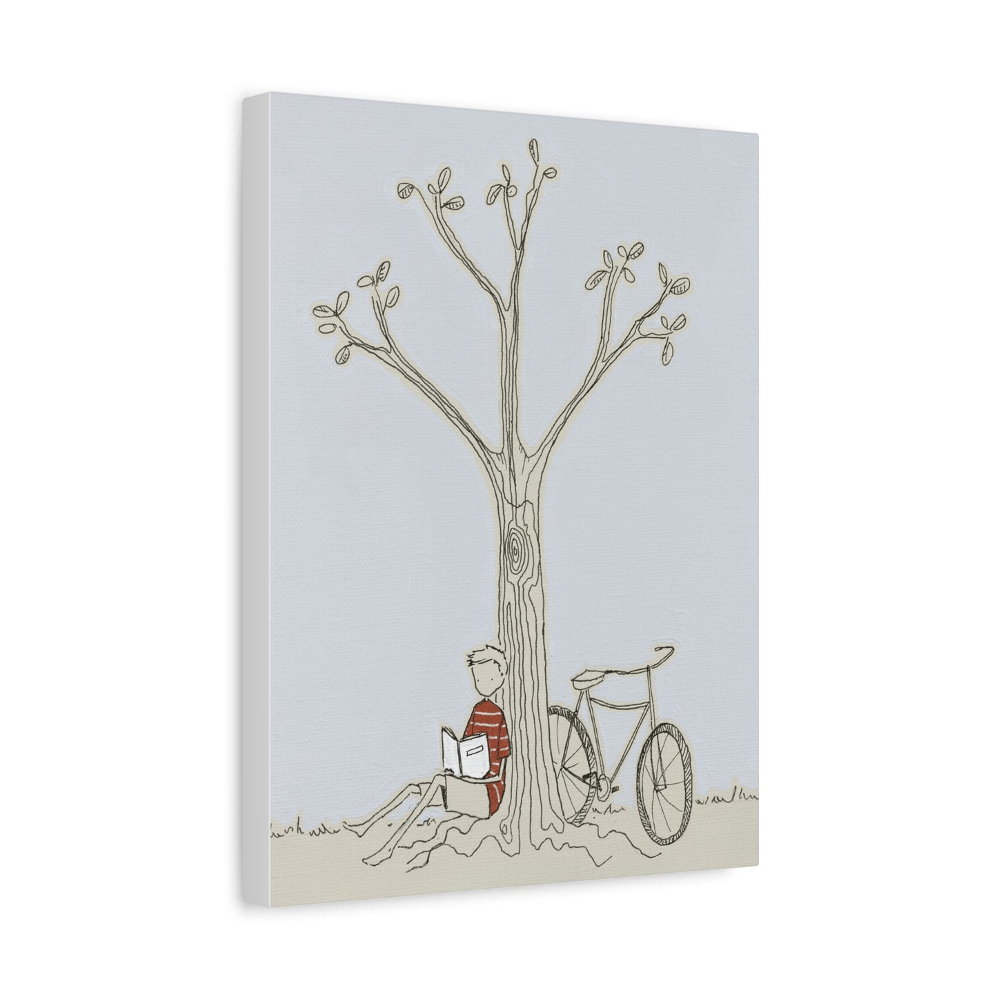 Wall Art - Canvass Print - Boy and His Bike