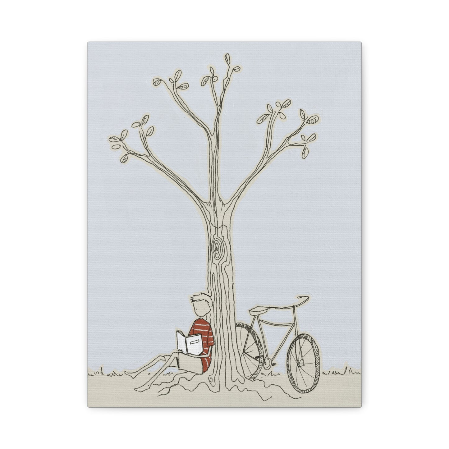 Wall Art - Canvass Print - Boy and His Bike