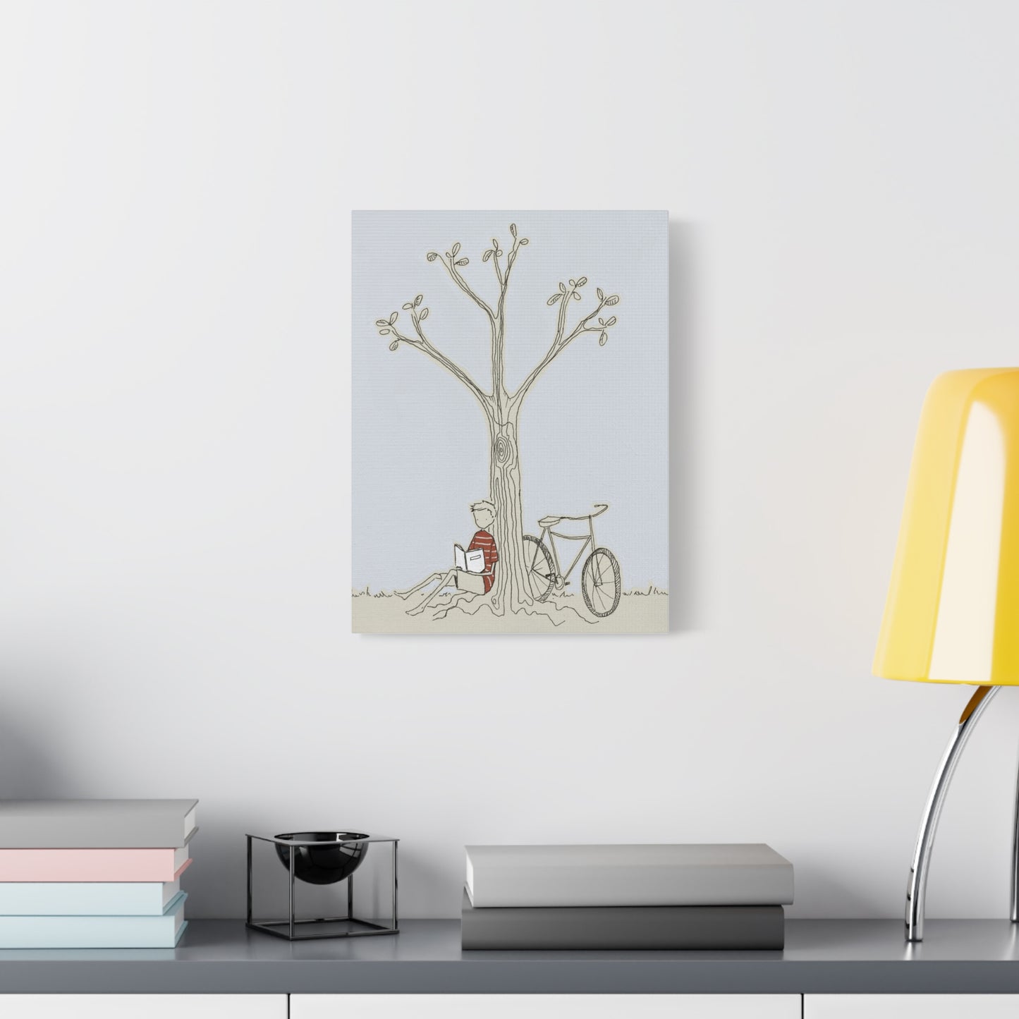 Wall Art - Canvass Print - Boy and His Bike